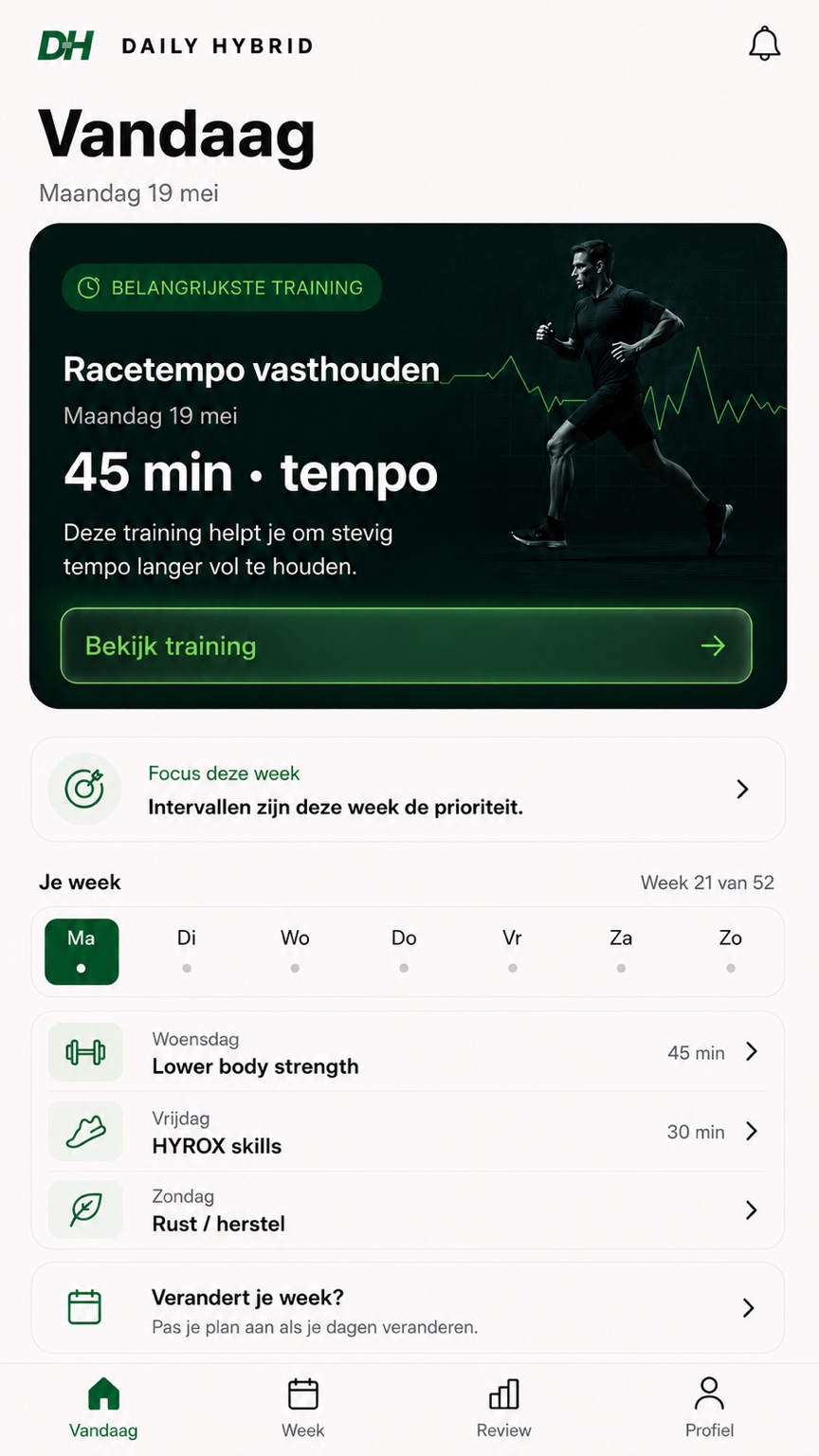 Daily Hybrid app
